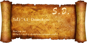 Sóti Domokos névjegykártya